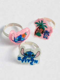 5 anillos con colgantes de Stitch de Disney