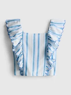 1,5-8 años | Blusa con escote cuadrado fruncido