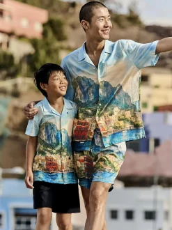 1-7 años | Camisa con imagen panorámica estampada