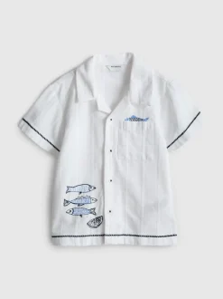 1,5-7 años | Camisa con peces bordados