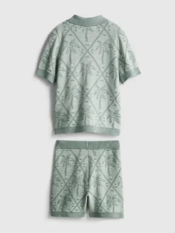 1,5-8 años | Camisa y pantalones cortos con palmeras