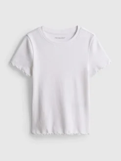 1,5-8 años | Camiseta acanalada con ribete ondulado