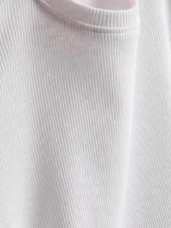 1,5-8 años | Camiseta acanalada con ribete ondulado