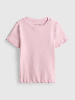 1,5-8 años | Camiseta acanalada con ribete ondulado