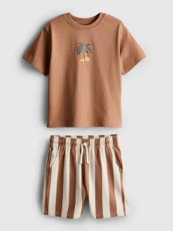 1,5-8 años | Camiseta con palmera y pantalón corto