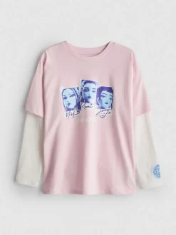 5-15 años | Camiseta 2 en 1 de Las guerreras K-Pop