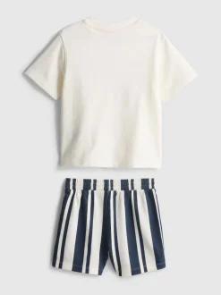 1,5-9 años | Camiseta y pantalones cortos a rayas