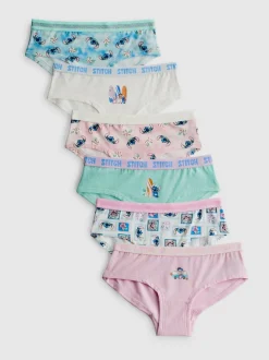 2-15 años | Pack de 6 braguitas de Stitch, Disney