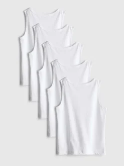 1,5-15 años | Pack de 5 camisetas sin mangas