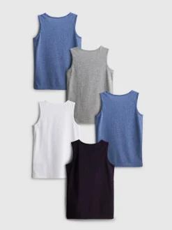 1,5-15 años | Pack de 5 camisetas sin mangas