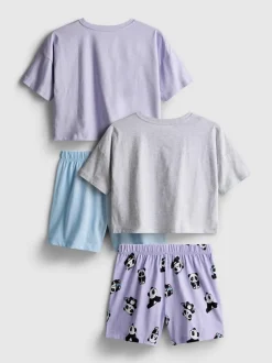 7-15 años | Pack de 2 pijamas cortos con pandas