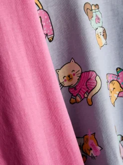 1-8 años | Pack de 2 pijamas en algodón con gatos