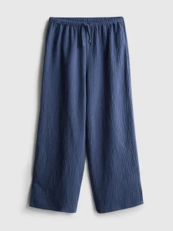 7-15 años | Pantalones texturizados fruncidos