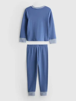 1-9 años | Pijama con ribete a rayas