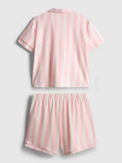 5-15 años | Pijama corto con camisa a rayas