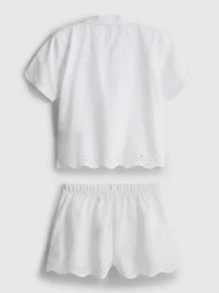 1,5-8 años | Pijama corto con camisa de lunares