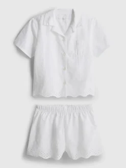 1,5-8 años | Pijama corto con camisa de lunares