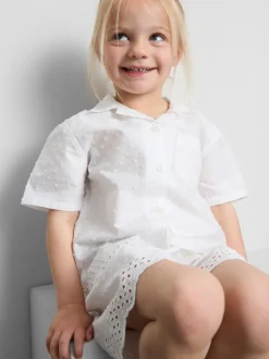 1,5-8 años | Pijama corto con camisa de lunares