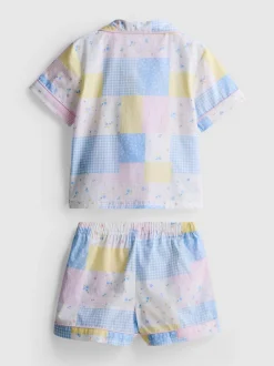 1,5-8 años | Pijama corto con camisa de patchwork