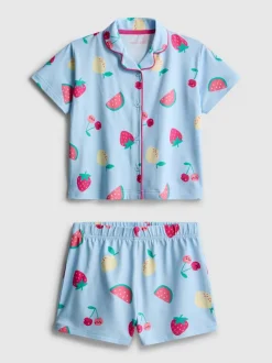 1,5-8 años | Pijama corto con camisa y frutas