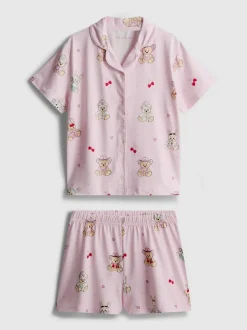 7-15 años | Pijama corto con camisa y ositos