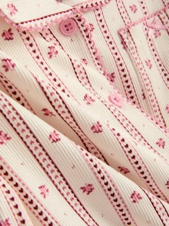 1-9 años | Pijama de canalé con estampado floral