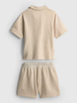 1,5-9 años | Set de camisa a rayas y pantalón corto