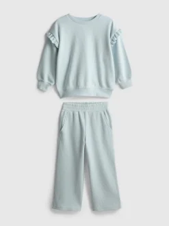 1-9 años | Sudadera y joggers con volantes de canalé