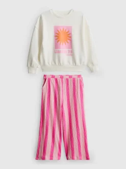 1-9 años | Sudadera y pantalón con textura fruncida