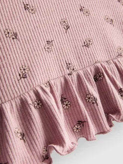 1-9 años | Top con péplum y leggings de canalé