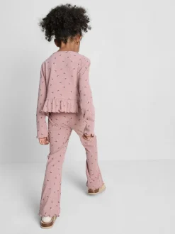 1-9 años | Top con péplum y leggings de canalé