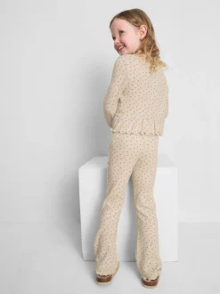 1-9 años | Top con péplum y leggings de canalé