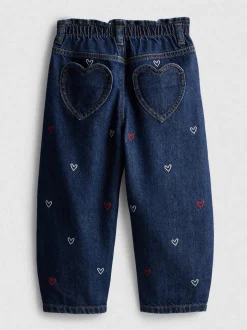 1-9 años | Vaqueros bombachos «paperbag» bordados