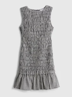 7-15 años | Vestido sin mangas fruncido a cuadros