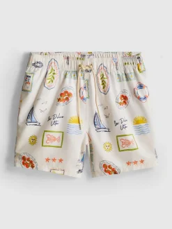 Bañador con estampado de postales