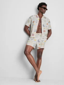 Bañador con estampado de postales