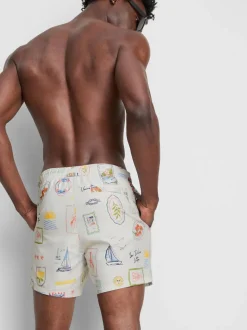 Bañador con estampado de postales