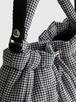 Bandolera a cuadros vichy con cordón de ajuste