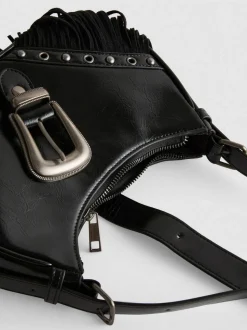 Bandolera con flecos y hebilla