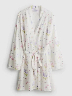 Bata corta con estampado floral
