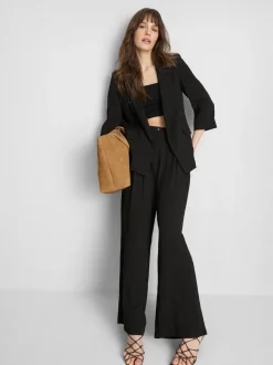 Blazer con solapas de muesca texturizada