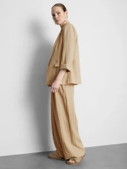 Blazer con solapas de muesca texturizada