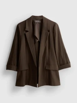 Blazer con solapas de muesca texturizada