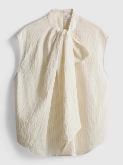 Blusa con nudo a rayas de The Edit