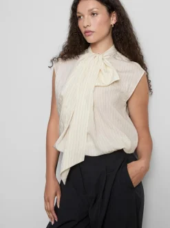 Blusa con nudo a rayas de The Edit