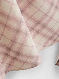 Blusa de cuadros con detalle drapeado