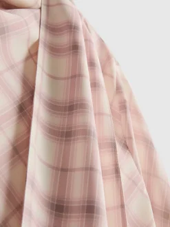 Blusa de cuadros con detalle drapeado