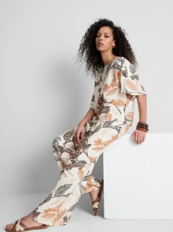 Blusa estampada con mangas