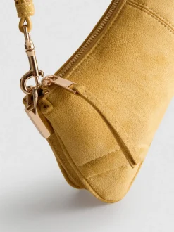 Bolso de hombro de antelina