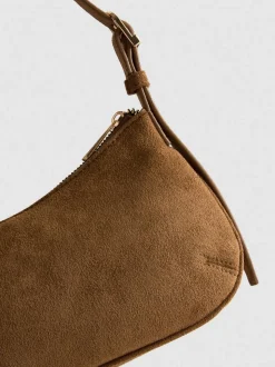 Bolso de hombro de antelina